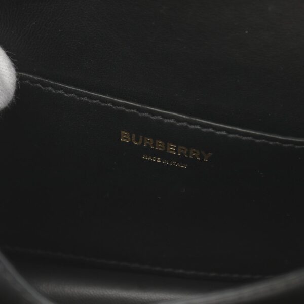 2104102300926 4 Burberry TB Logo Shoulder Bag Leather Black