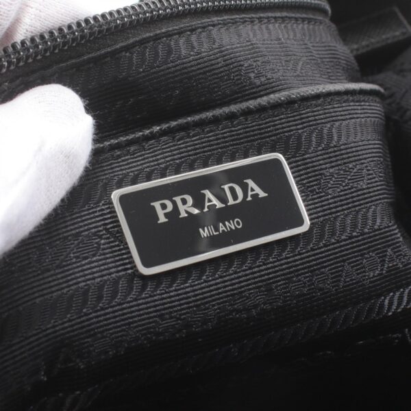 2104102302227 4 Prada Tote Bag Nylon Saffiano Leather Black