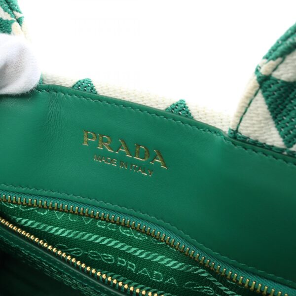 2104102305105 4 Prada Triangolo Jacquard Handbag Saffiano Leather