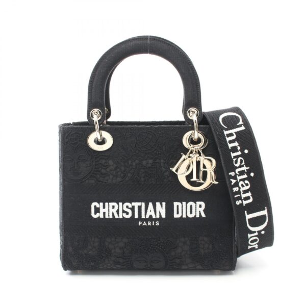 2104102308366 1 Dior Lady D Lite Medium Handbag Black