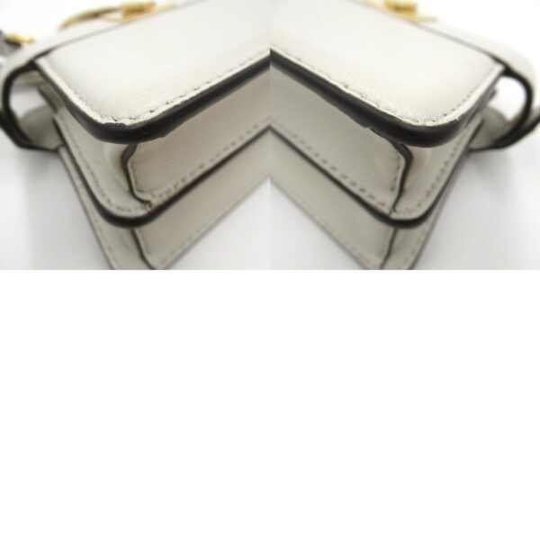 2106800511581 9c Fendi Nano Peekaboo Maxi Handle Shoulder Bag Leather Ivory