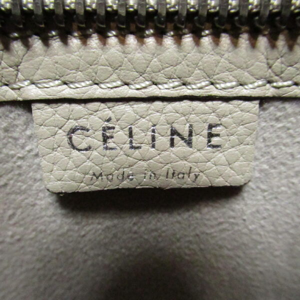 2106800530322 6 Celine Leather Nano Shoulder Bag Gray Greige