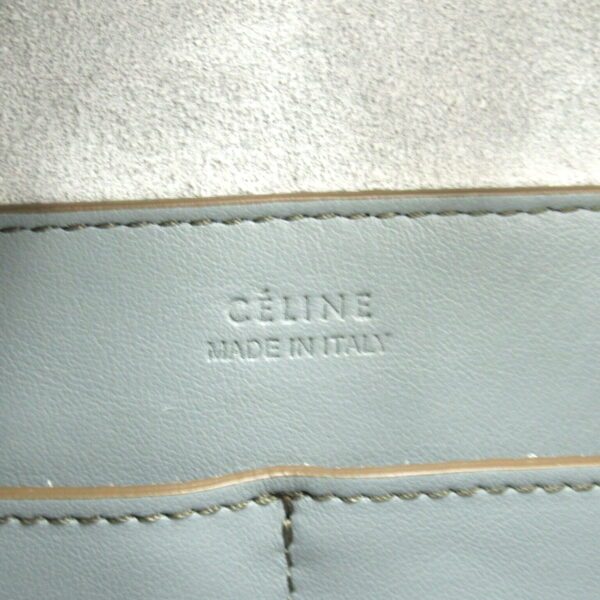 2106800530407 8 Celine Leather Soft Cube 2way Shoulder Bag Blue Gray