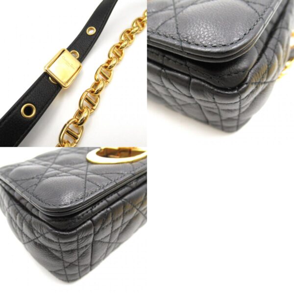 2106800534504 10c Dior Caro Shoulder Bag Calf Leather Black