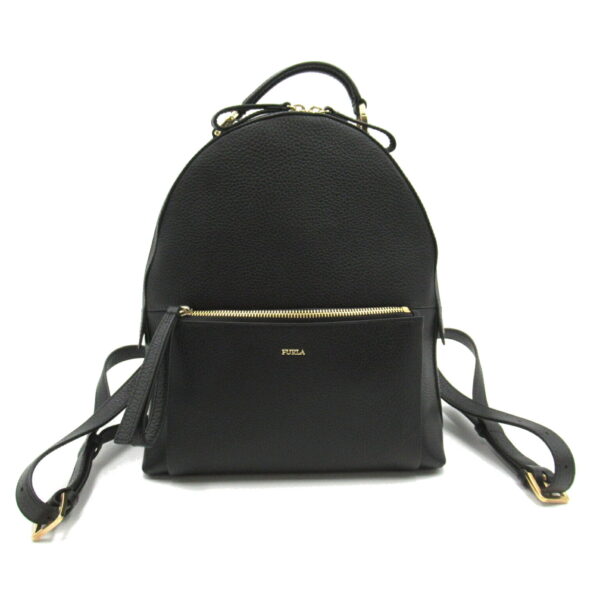 2106800539325 1 Furla Leather Backpack Black