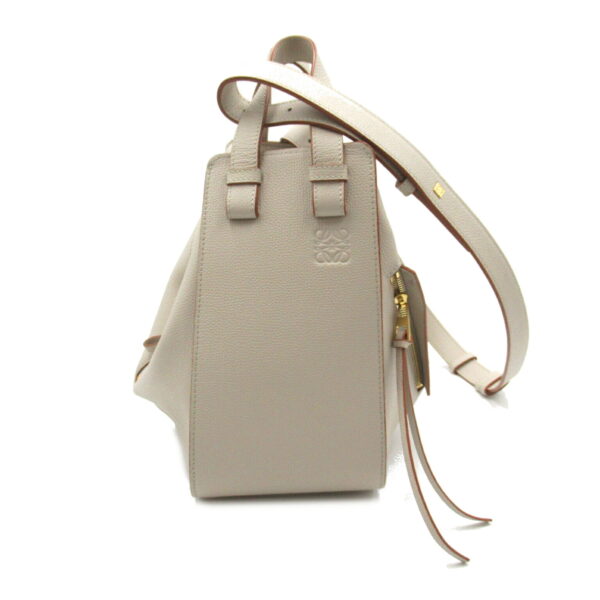 2106800540963 1 Loewe Hammock Small 2Way Shoulder Bag Leather Gray Light Beige