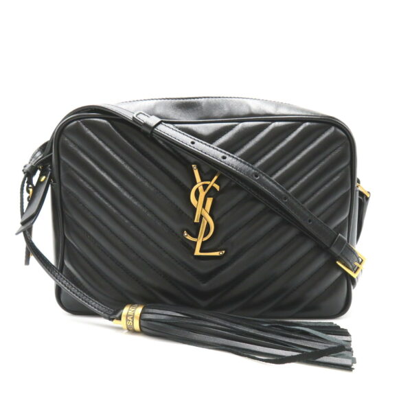 2106800541687 1 Yves Saint Laurent Lou Camera Bag Shoulder Bag Leather Black