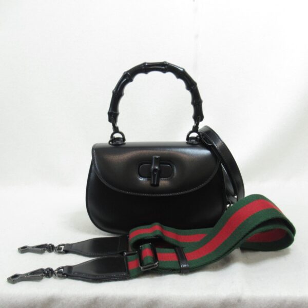 2106800542240 8 Gucci Bamboo 1947 Handbag Black