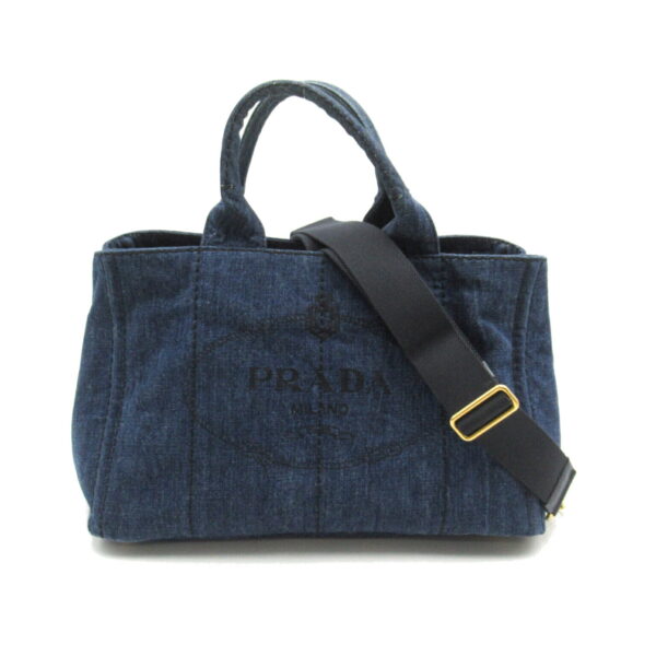 2106800545937 1 Prada 2Way Kanapa Tote Bag Denim Blue