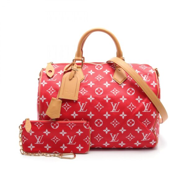 2106800548549 1 Louis Vuitton Speedy P9 Bandouliere 40 Bag Leather Monogram Red White Brown