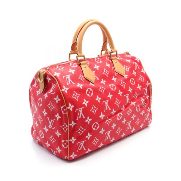 2106800548549 2 Louis Vuitton Speedy P9 Bandouliere 40 Bag Leather Monogram Red White Brown