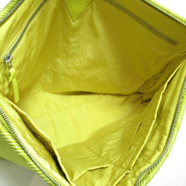 2107400211406 2 Bottega Veneta Clutch Bag Nylon Yellow Mustard