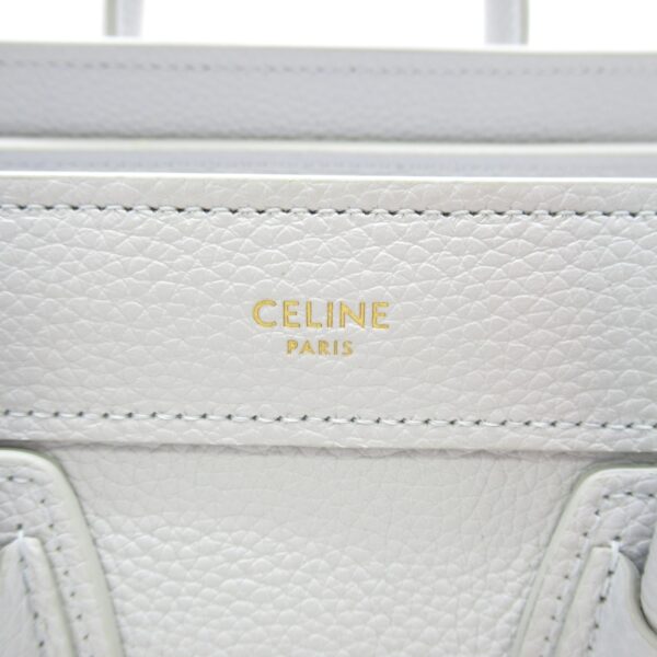 2107400212489 9 Celine Leather Shoulder Bag Gray Light Gray