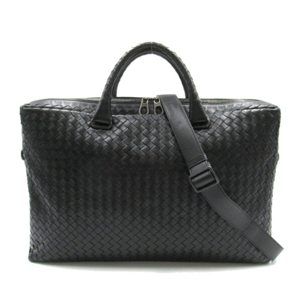 2107400217118 1 Bottega Veneta Intrecciato Briefcase Calf Black