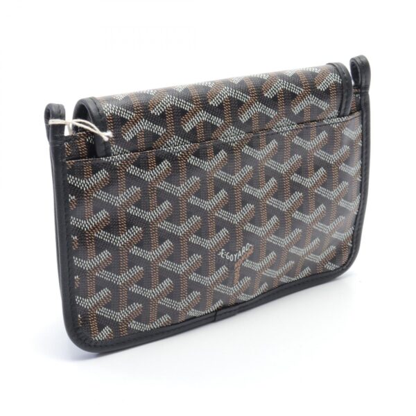 2107400218832 2 Goyard Plume Pouch Wallet Shoulder Bag Leather Black