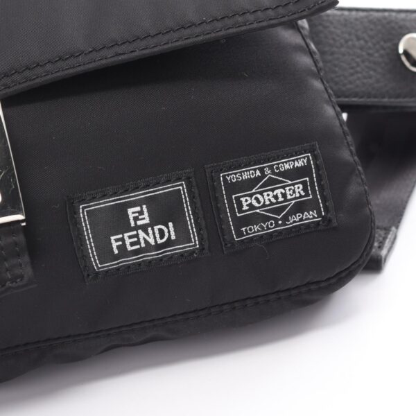 2107400220910 7 Fendi Porter Bucket Bag Waist Bag Nylon Leather Black