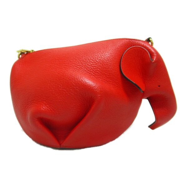 2107600958071 3 Loewe Elephant Shoulder Bag Leather Red