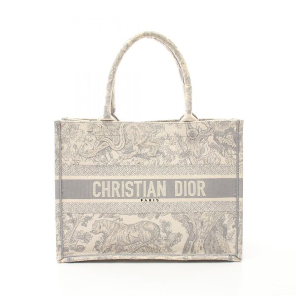 2107600974422 1 Dior Book Tote Medium Tote Bag Gray White