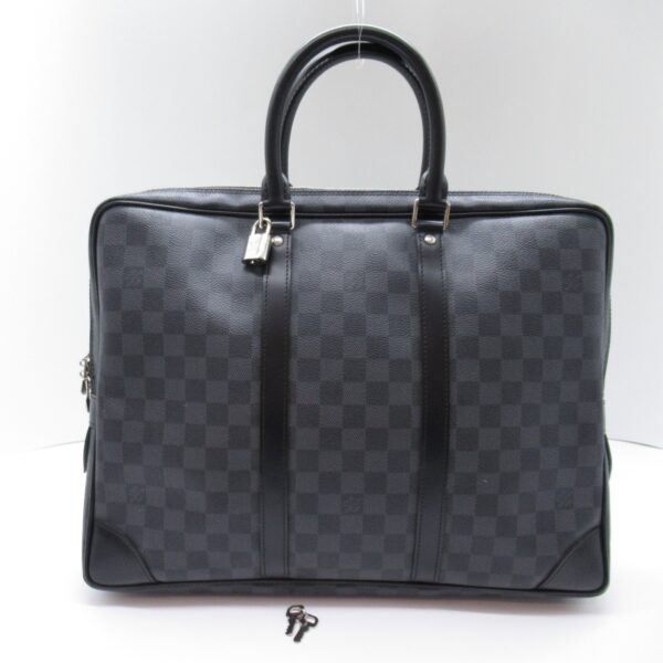 2107600977713 11 Louis Vuitton Porte de Cumin Voyage Briefcase Graphite Black