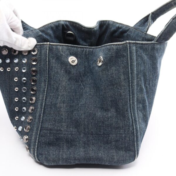 2107600987026 9 Prada Canapa Tote Bag Denim Navy