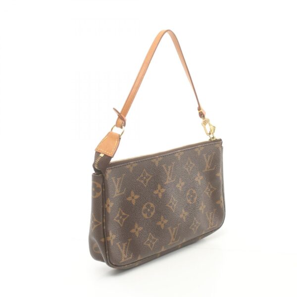 2107600989044 2 Louis Vuitton Pochette Accessoire Bag Leather Monogram Brown