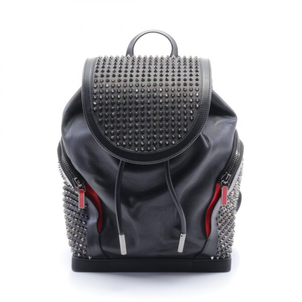 2107600991139 1 Christian Louboutin Explorafunk Backpack Leather Black Red