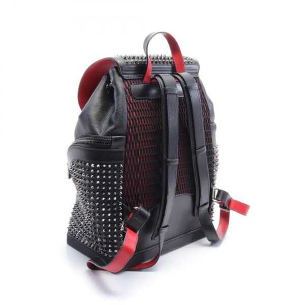 2107600991139 2 Christian Louboutin Explorafunk Backpack Leather Black Red