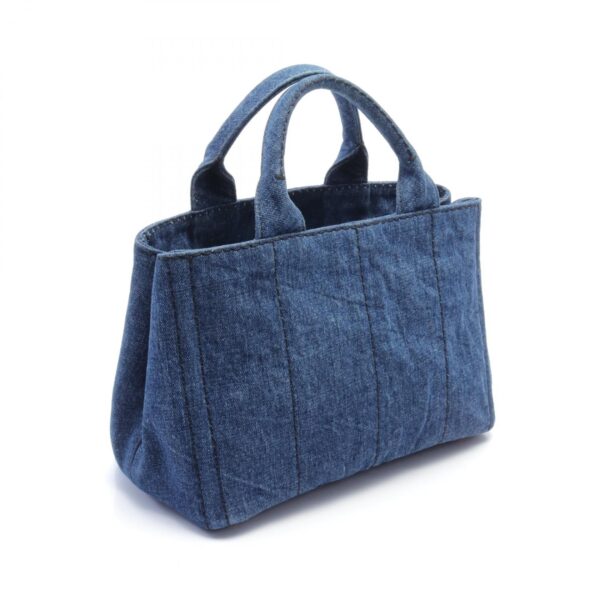 2107601003473 2 Prada Canapa Mini Tote Bag Denim Navy