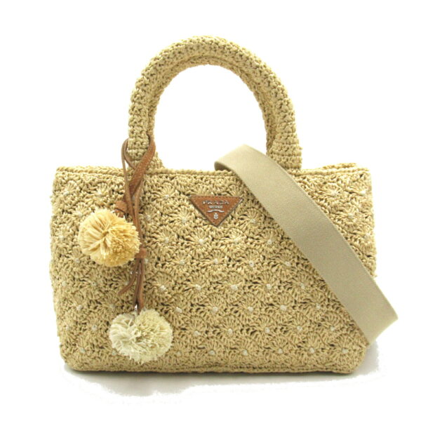 2107601003503 1 Prada Canapa Tote Bag Raffia Beige