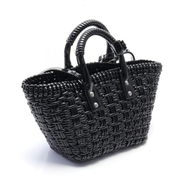 2107601003541 2 Balenciaga Bistro XS Basket Tote Bag Enamel Black