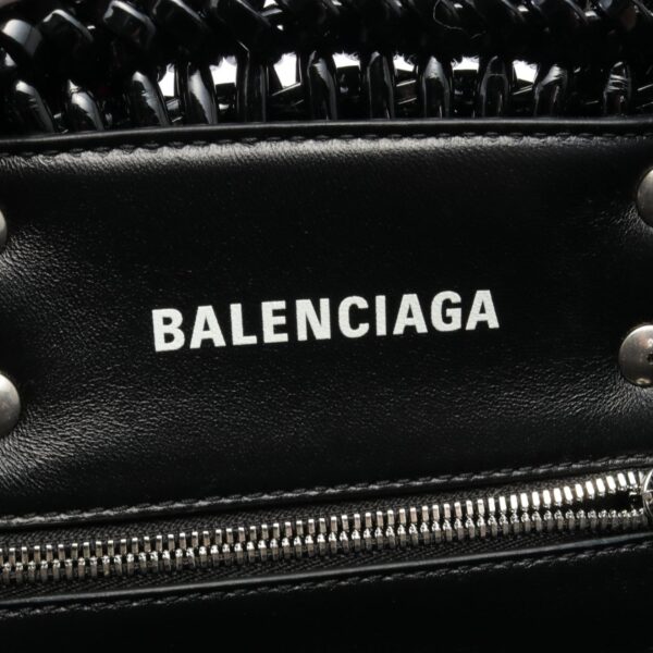 2107601003541 4 Balenciaga Bistro XS Basket Tote Bag Enamel Black