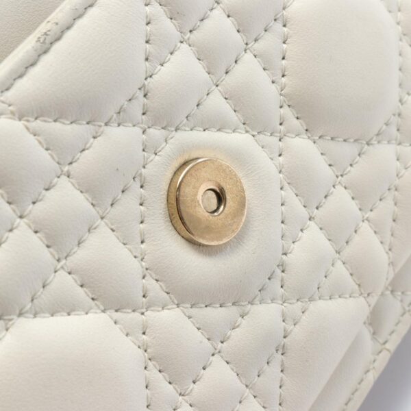 2107601010204 6 Dior Cannage Shoulder Bag Leather White