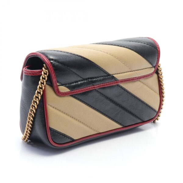 2107601014349 2 Gucci GG Marmont Super Mini Shoulder Bag Black Red