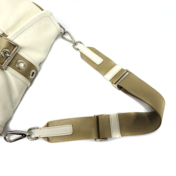 210768915 Prada Shoulder Bag Leather White