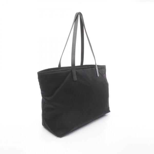 2118300058213 2 Prada Vela Tote Bag Nylon Saffiano Leather Black