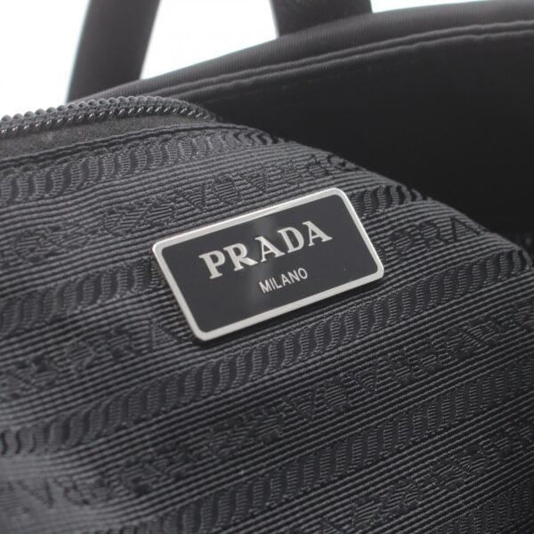 2118300058213 4 Prada Vela Tote Bag Nylon Saffiano Leather Black