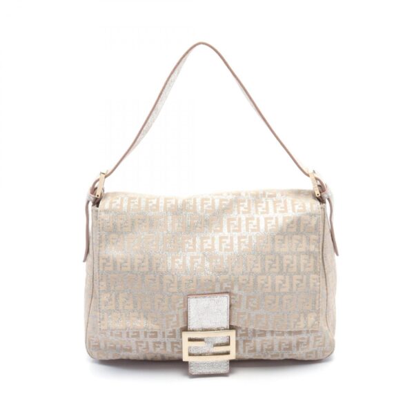 2118400117322 1 Fendi Mamma Bucket Zucchino Shoulder Bag Beige