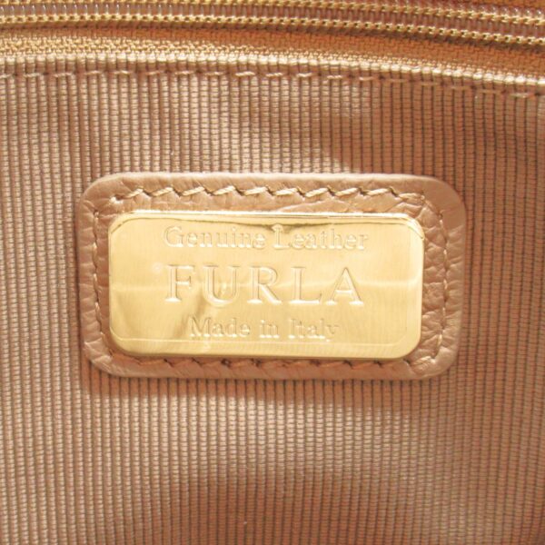 2118400117438 3 Furla Leather 2way Shoulder Bag Gray