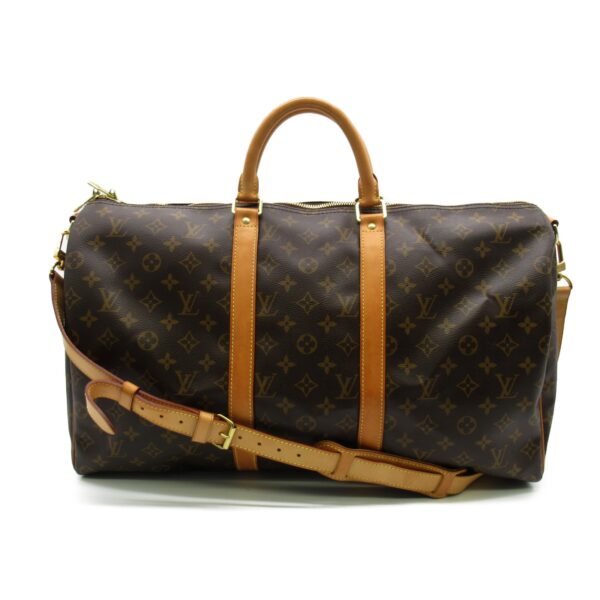 2118400118442 1 Louis Vuitton Keepall Bandouliere 50 Bag Monogram Brown