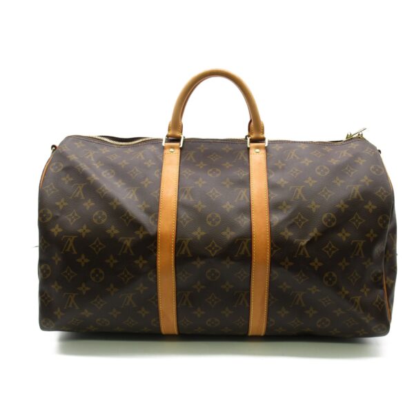 2118400118442 3 Louis Vuitton Keepall Bandouliere 50 Bag Monogram Brown