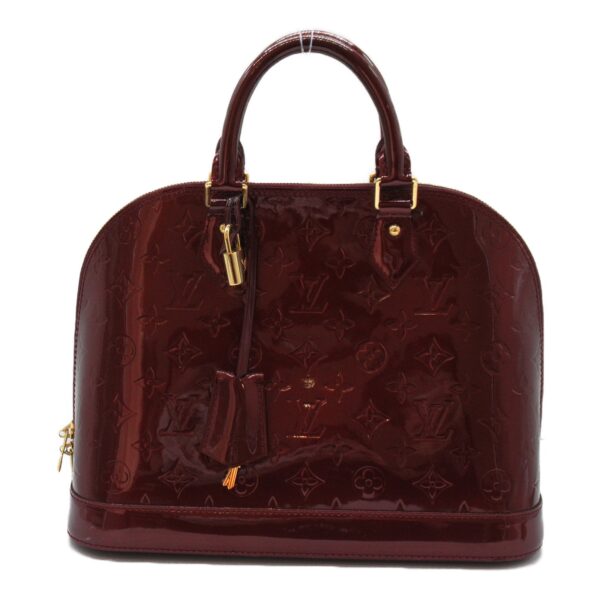 2118400122050 15 Louis Vuitton Alma Handbag Enamel Vernis Bordeaux