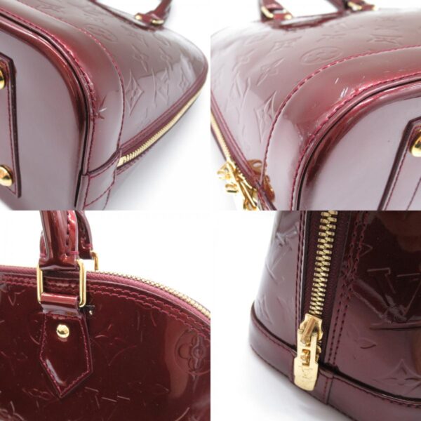 2118400122050 6c Louis Vuitton Alma Handbag Enamel Vernis Bordeaux