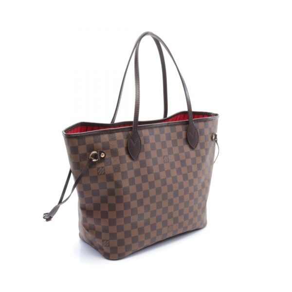 2118400136873 2 Louis Vuitton Neverfull MM Tote Bag Leather Damier Brown