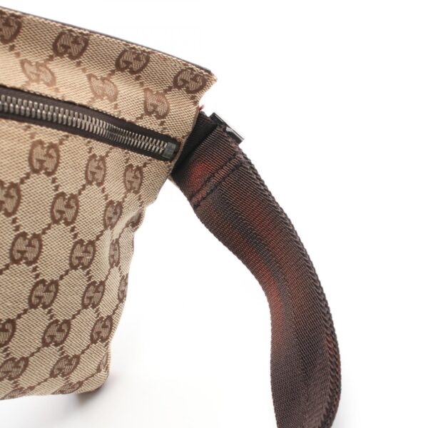 2118400138839 5 Gucci GG Waist Bag Body Bag Leather Beige Brown