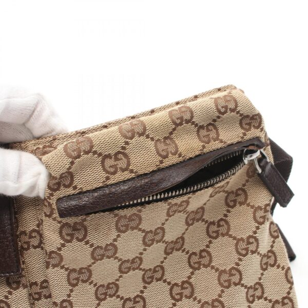 2118400138839 8 Gucci GG Waist Bag Body Bag Leather Beige Brown