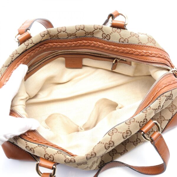 2118400139072 3 Gucci Brick Lane GG Handbag Beige Brown