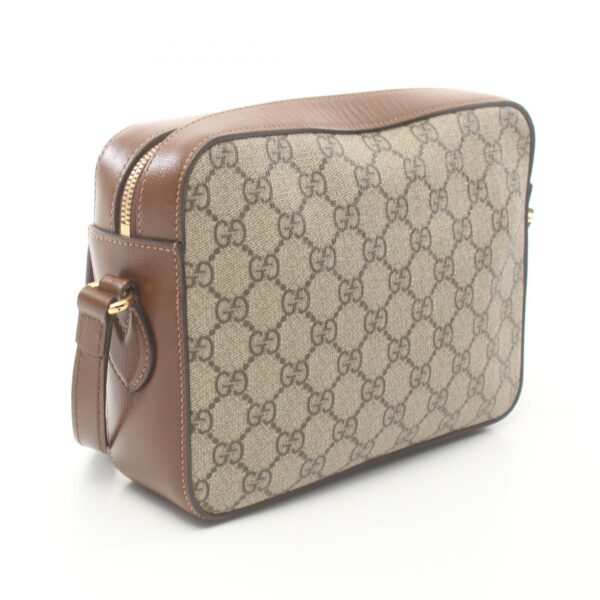 2118400141389 2 Gucci Horsebit 1955 Small GG Supreme Bag Leather Beige Brown