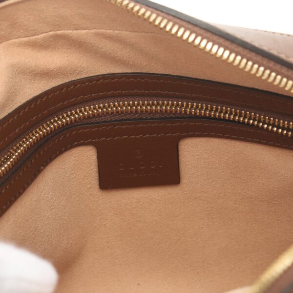 2118400141389 4 Gucci Horsebit 1955 Small GG Supreme Bag Leather Beige Brown