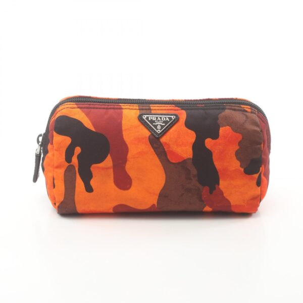 2118400142799 1 Prada Pouch Bag Nylon Orange Multicolor