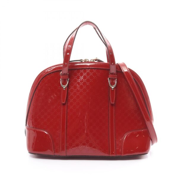 2118400143680 1 Gucci Nice Micro Guccisima Handbag Patent Leather Red